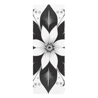 Elegant Flower Yoga Mat for Mindful Practice, Eco-Friendly Mat, Fitness Gear, Yoga Gift, Home Decor
