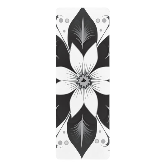 Elegant Flower Yoga Mat for Mindful Practice, Eco-Friendly Mat, Fitness Gear, Yoga Gift, Home Decor