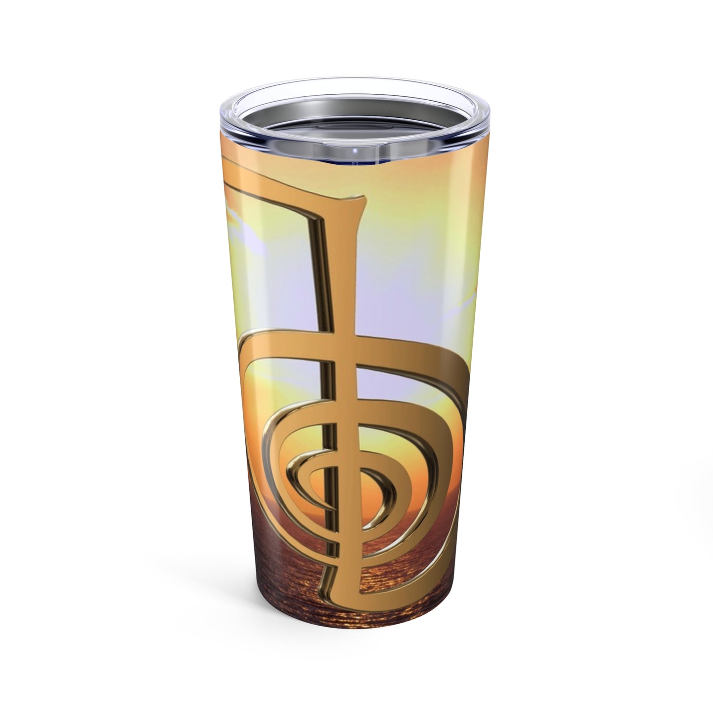 Sunset Vibes Tumbler 20oz - Motivational Travel Mug, Inspirational Coffee Cup, Perfect Gift for Nature Lovers, Home or Office Decor