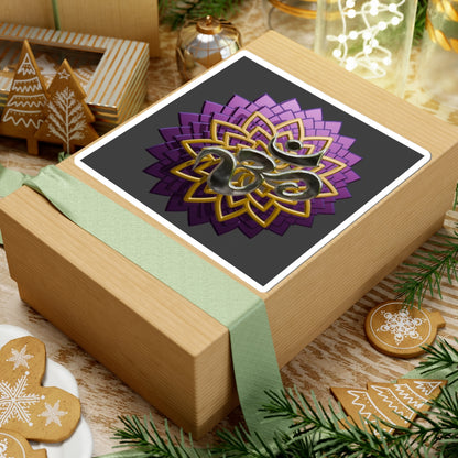 Meditative Lotus Kiss-Cut Stickers - Yoga Decor, Spiritual Art, Laptop Decal, Gifts for Mindfulness, Boho Home