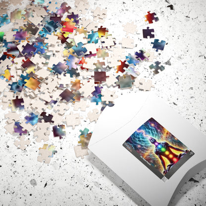Meditation Puzzle with Chakra Artwork - Spiritual Gifts for Mindfulness, Relaxation, Yoga, Meditation Decor, Unique Gift Idea