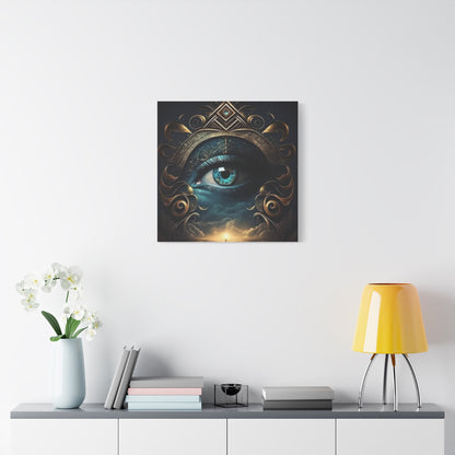 Mystical Eye Canvas Wall Art, Boho Decor, Home Wall Art, Unique Gift, Modern Artwork, Eye Design
