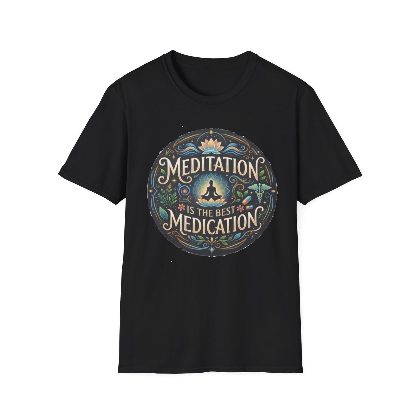 Meditation T-Shirt — "Meditation is the Best Medication" Mindfulness Tee