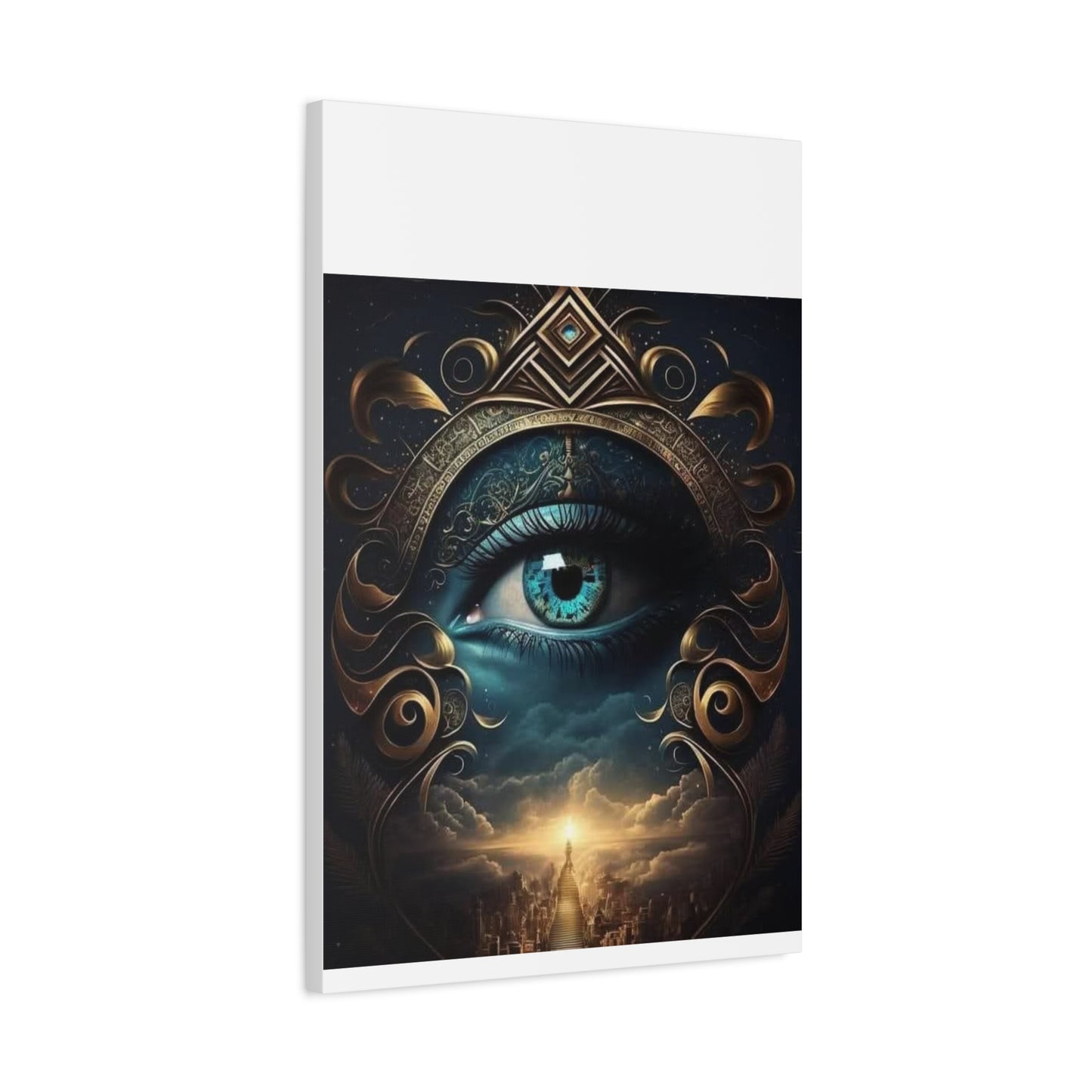 Mystical Eye Canvas Wall Art, Boho Decor, Home Wall Art, Unique Gift, Modern Artwork, Eye Design
