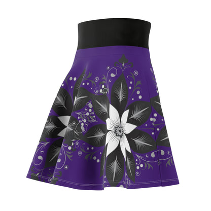 Chic Floral Women's Skater Skirt, Trendy Outfit, Casual Wear, Spring Fashion, Perfect for Parties, Floral Print Skirt