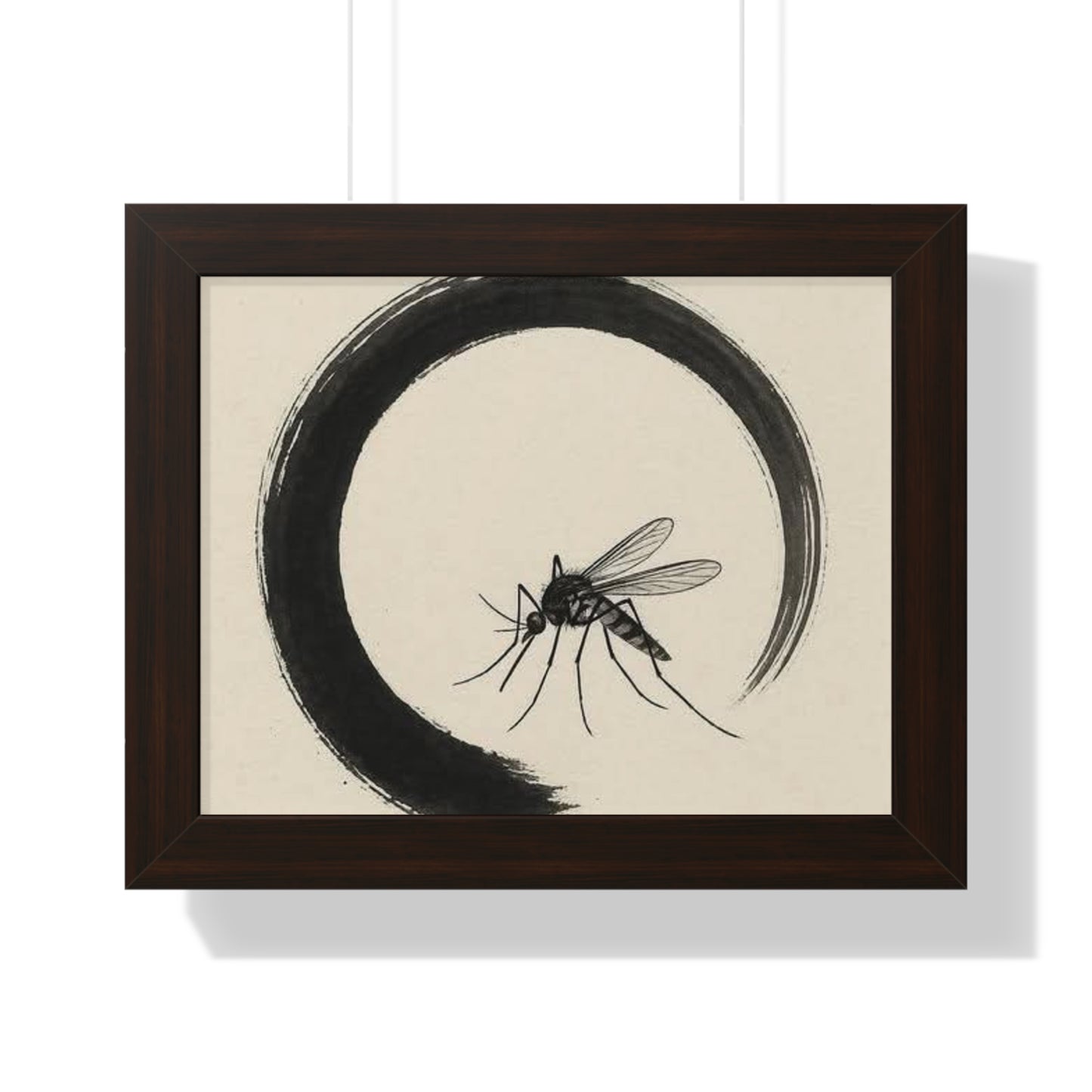 Minimalist Mosquito Art Print, Framed Poster for Home Decor, Insect Wall Art, Nature Lover Gift, Black and White Decorative Print