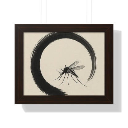 Minimalist Mosquito Art Print, Framed Poster for Home Decor, Insect Wall Art, Nature Lover Gift, Black and White Decorative Print