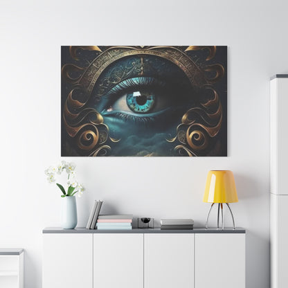 Mystical Eye Canvas Wall Art, Boho Decor, Home Wall Art, Unique Gift, Modern Artwork, Eye Design
