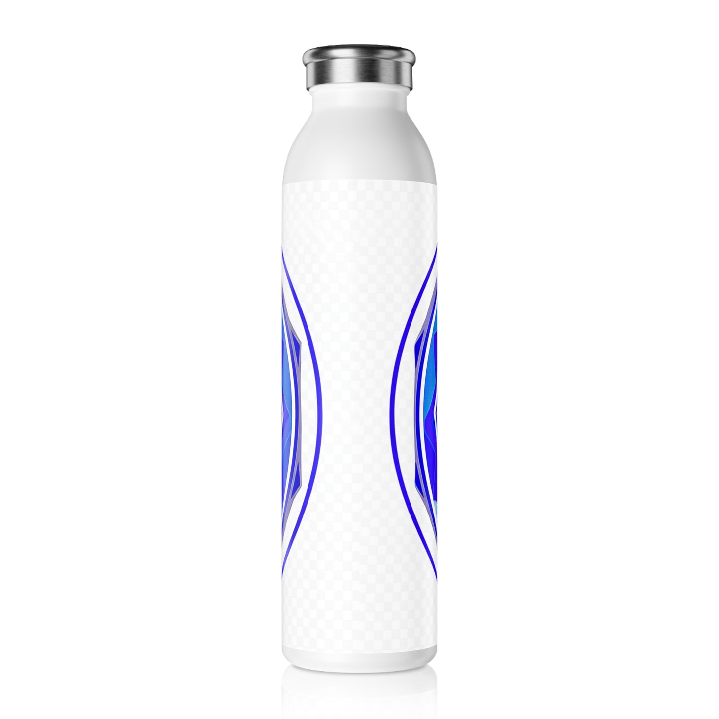 Mindful Lotus Slim Water Bottle, Motivational Hydration, Eco-Friendly Drinkware, Yoga Gift, Inspirational Wellness