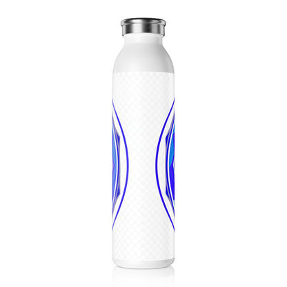 Mindful Lotus Slim Water Bottle, Motivational Hydration, Eco-Friendly Drinkware, Yoga Gift, Inspirational Wellness