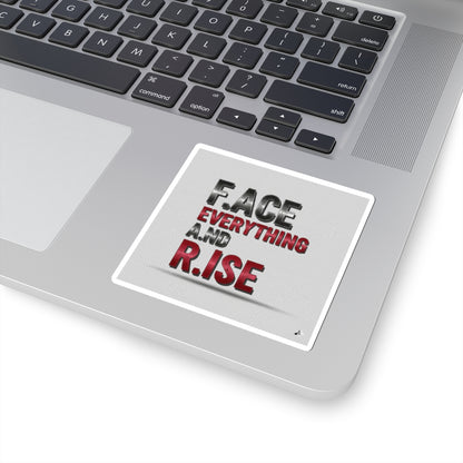 Inspirational Kiss-Cut Stickers for Motivation, F.A.C.E Everything & R.ISE Quotes, Positive Affirmation Decor, Gifts for Friends