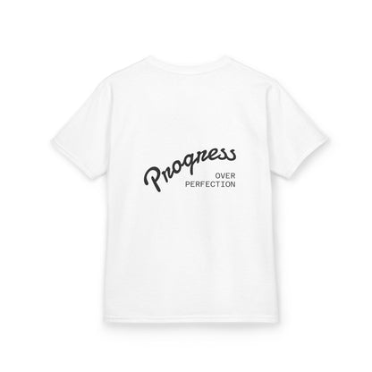 Kids Tee — ‘Progress Over Perfection’ Lotus Graphic