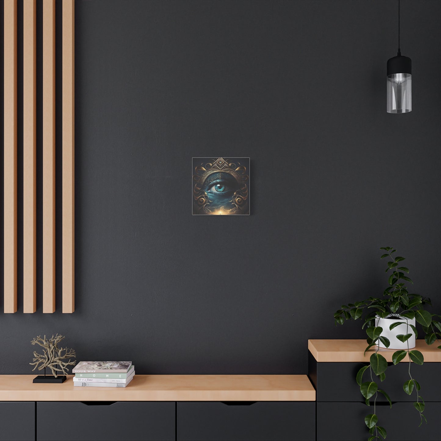 Mystical Eye Canvas Wall Art, Boho Decor, Home Wall Art, Unique Gift, Modern Artwork, Eye Design