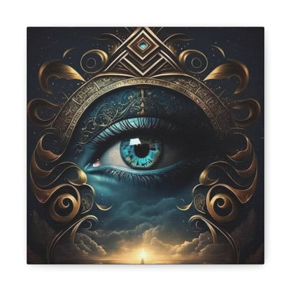 Mystical Eye Canvas Wall Art, Boho Decor, Home Wall Art, Unique Gift, Modern Artwork, Eye Design