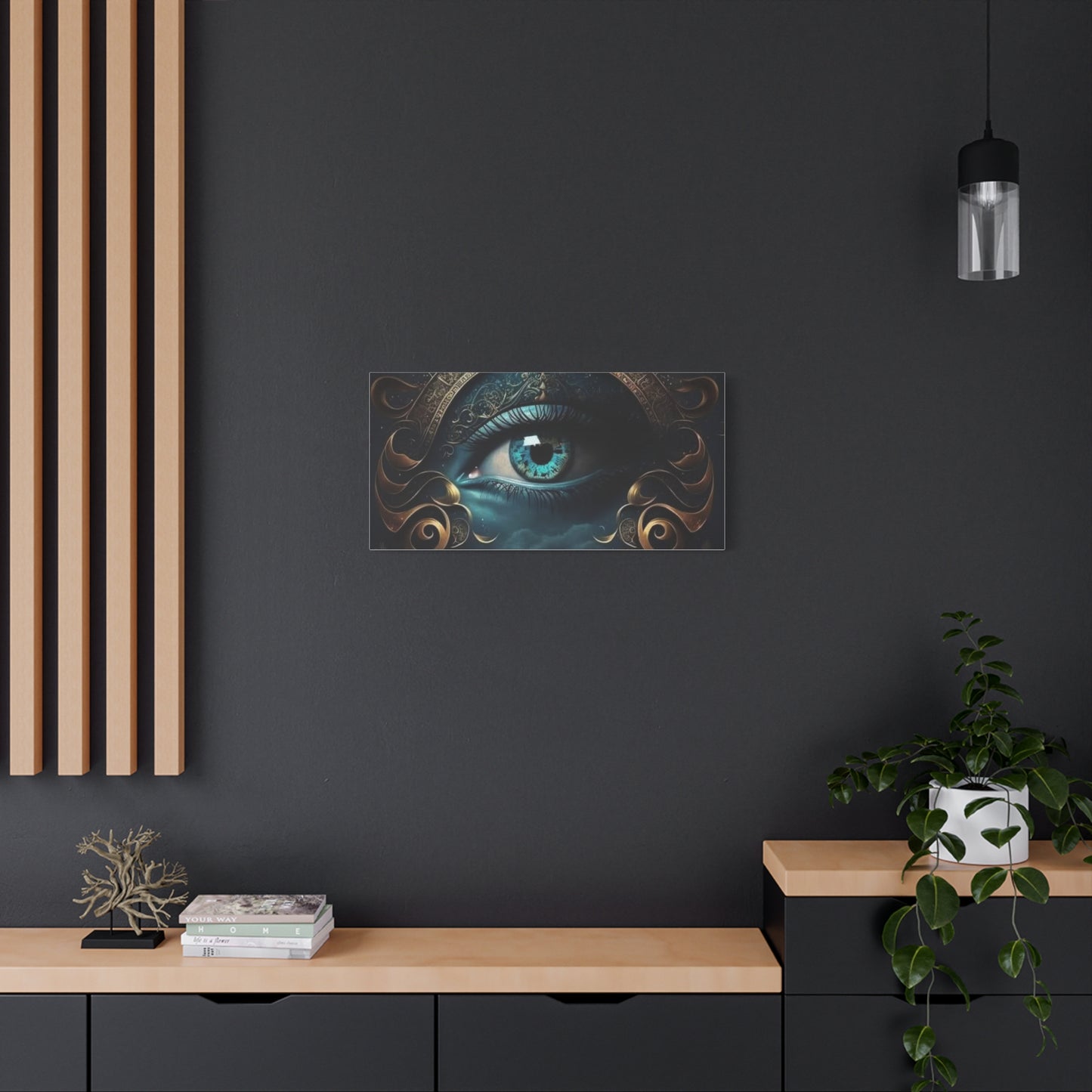 Mystical Eye Canvas Wall Art, Boho Decor, Home Wall Art, Unique Gift, Modern Artwork, Eye Design