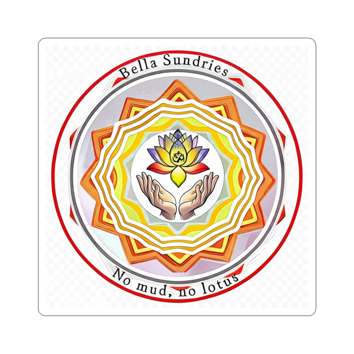 Lotus Mandala Kiss-Cut Stickers | Inspirational Wall Art, Laptop Decor, Unique Gifts, Motivational Stickers, Mindfulness Accessories