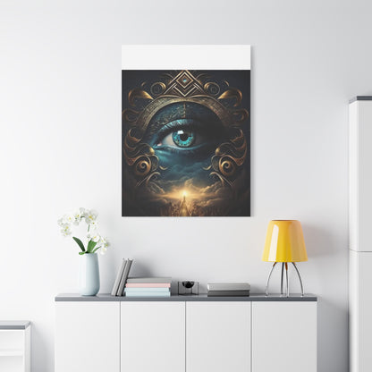 Mystical Eye Canvas Wall Art, Boho Decor, Home Wall Art, Unique Gift, Modern Artwork, Eye Design