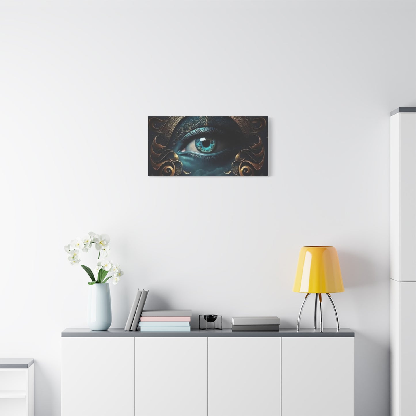 Mystical Eye Canvas Wall Art, Boho Decor, Home Wall Art, Unique Gift, Modern Artwork, Eye Design
