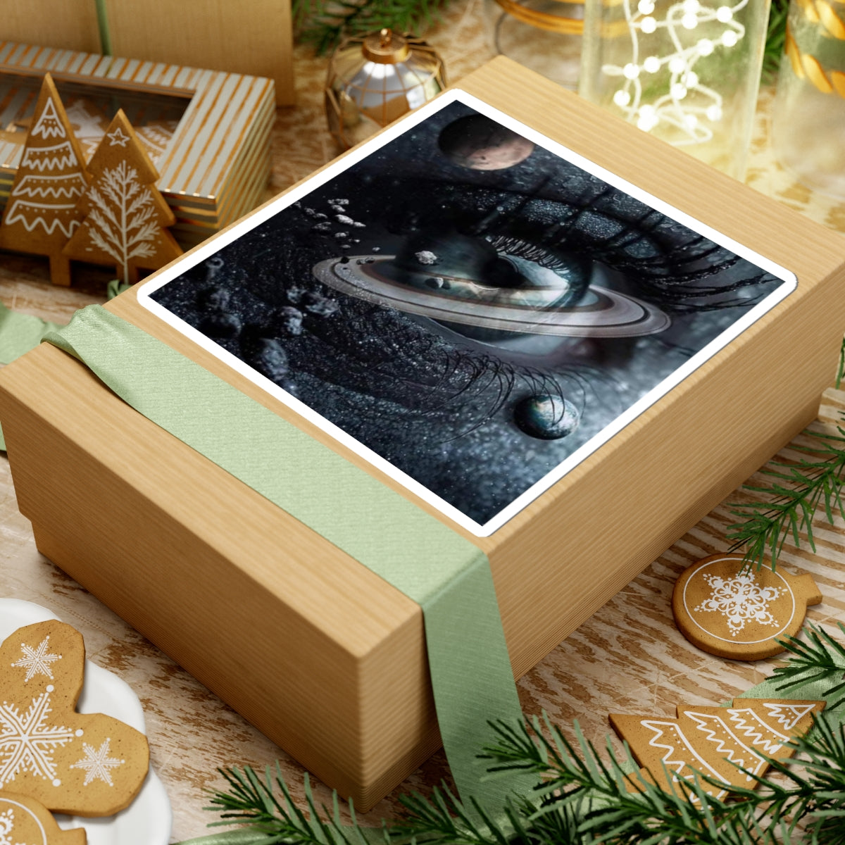 Mystical Space Eye Stickers - Cosmic Decor, Laptop Accessories, Gift for Stargazers, Aesthetic Wall Art, Unique Stationery