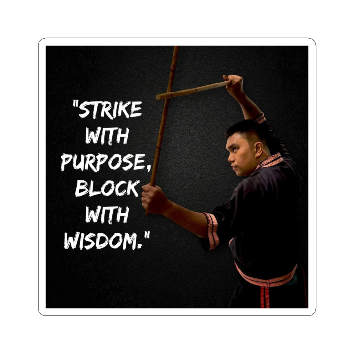 Inspiring Kiss-Cut Stickers - Motivation, Martial Arts, Self-Discipline, Laptop Decals, Gift Ideas