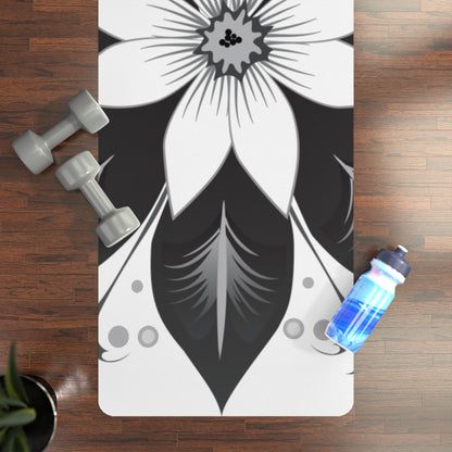 Elegant Flower Yoga Mat for Mindful Practice, Eco-Friendly Mat, Fitness Gear, Yoga Gift, Home Decor