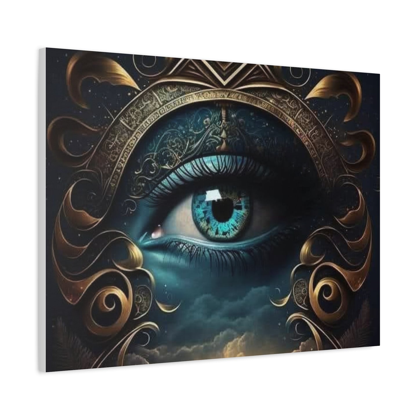 Mystical Eye Canvas Wall Art, Boho Decor, Home Wall Art, Unique Gift, Modern Artwork, Eye Design