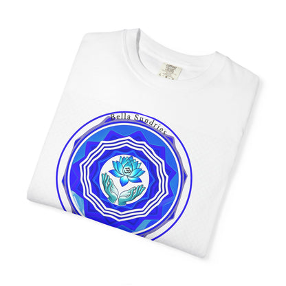 Meditative Lotus T-Shirt | Unisex Garment-Dyed Tee for Yoga Lovers, Mindfulness Wear, Gift for Meditation, Casual Style