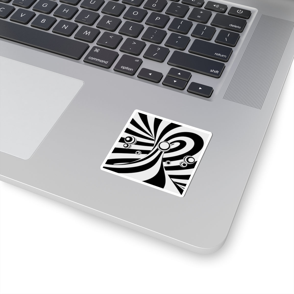 Stylish Black & White Kiss-Cut Stickers - Trendy Laptop Decals, Unique Wall Art, Fun Party Favors, Gift for Artists, Cool Home Decor