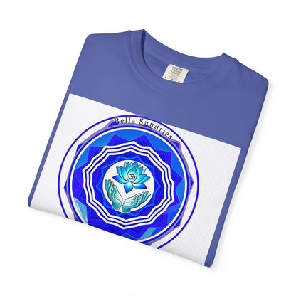 Meditative Lotus T-Shirt | Unisex Garment-Dyed Tee for Yoga Lovers, Mindfulness Wear, Gift for Meditation, Casual Style