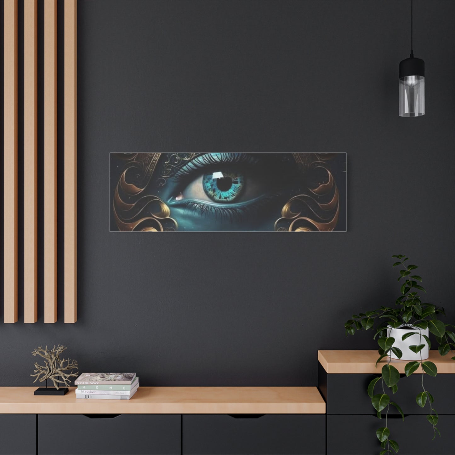 Mystical Eye Canvas Wall Art, Boho Decor, Home Wall Art, Unique Gift, Modern Artwork, Eye Design