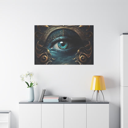 Mystical Eye Canvas Wall Art, Boho Decor, Home Wall Art, Unique Gift, Modern Artwork, Eye Design
