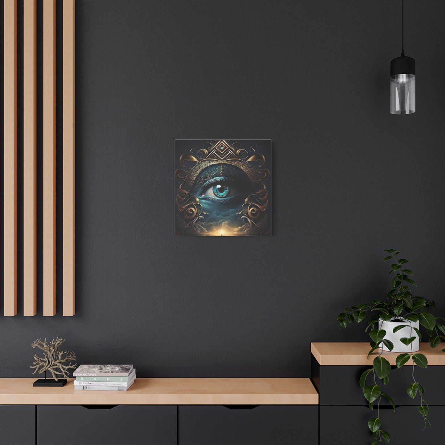 Mystical Eye Canvas Wall Art, Boho Decor, Home Wall Art, Unique Gift, Modern Artwork, Eye Design