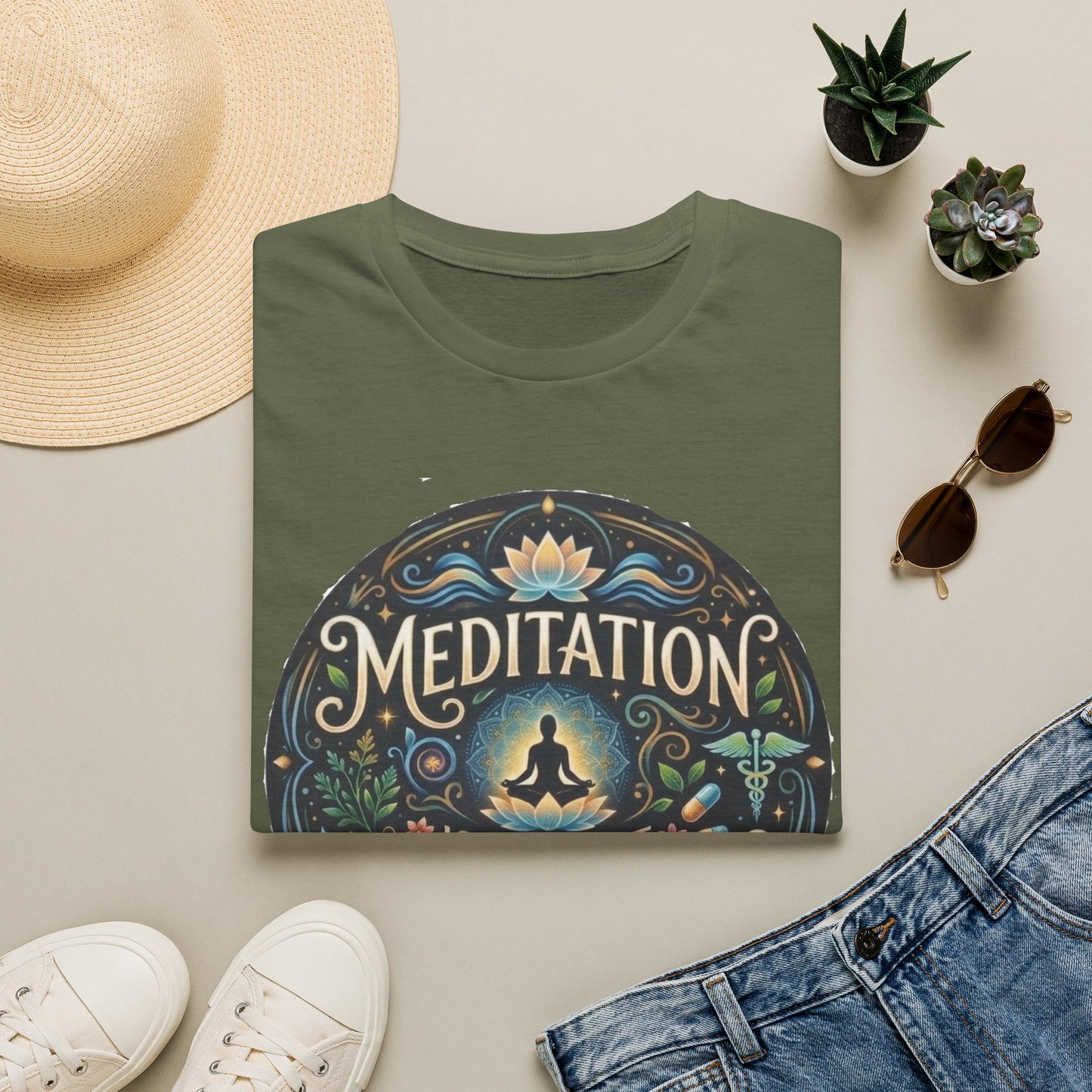 Meditation T-Shirt — "Meditation is the Best Medication" Mindfulness Tee