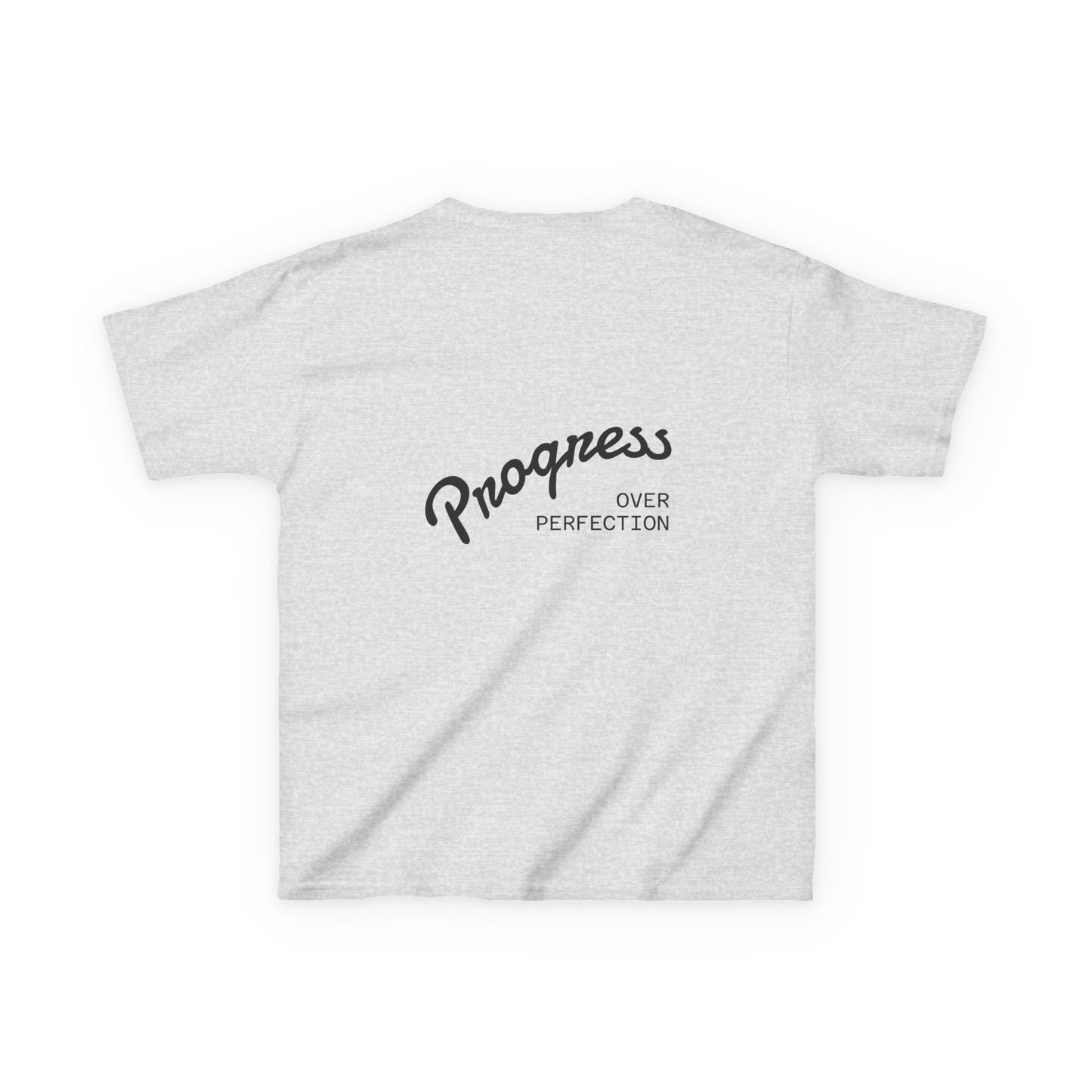 Kids Tee — ‘Progress Over Perfection’ Lotus Graphic
