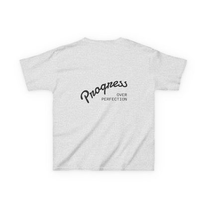 Kids Tee — ‘Progress Over Perfection’ Lotus Graphic