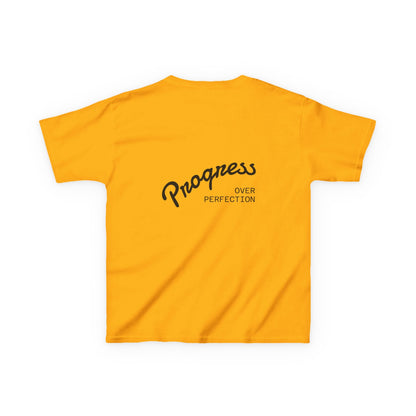 Kids Tee — ‘Progress Over Perfection’ Lotus Graphic