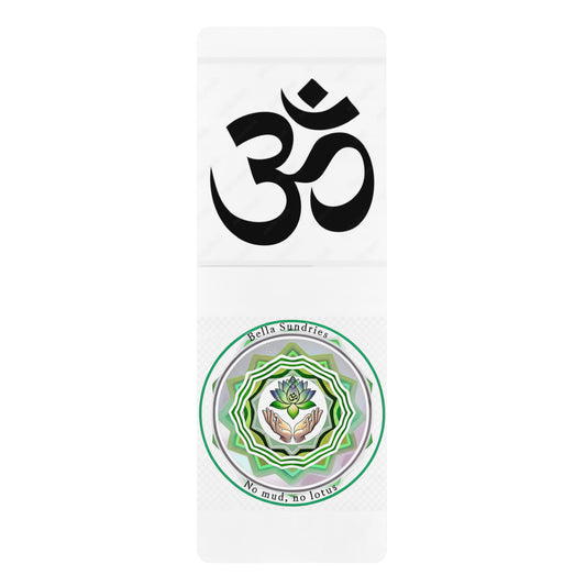 Om & Lotus Design Rubber Yoga Mat | Eco-Friendly, Non-Slip, Yoga Gift for Meditation, Home Practice, Fitness