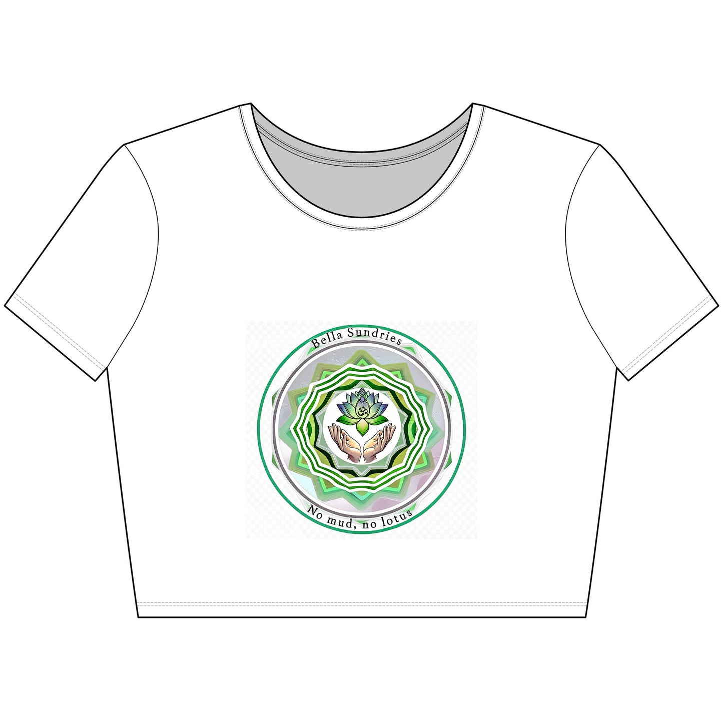 Copy of Copy of Copy of Crop Tee Chakra Art Women's Poly-Cotton