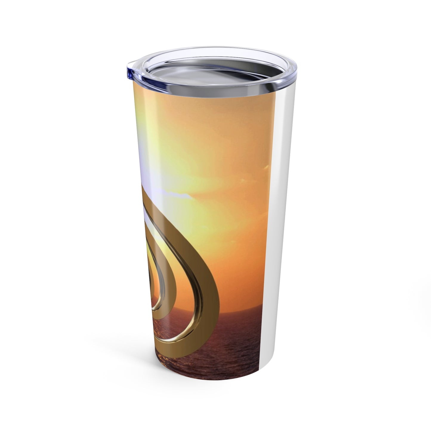 Sunset Vibes Tumbler 20oz - Motivational Travel Mug, Inspirational Coffee Cup, Perfect Gift for Nature Lovers, Home or Office Decor
