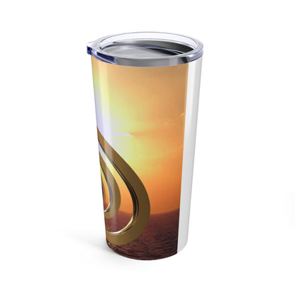 Sunset Vibes Tumbler 20oz - Motivational Travel Mug, Inspirational Coffee Cup, Perfect Gift for Nature Lovers, Home or Office Decor