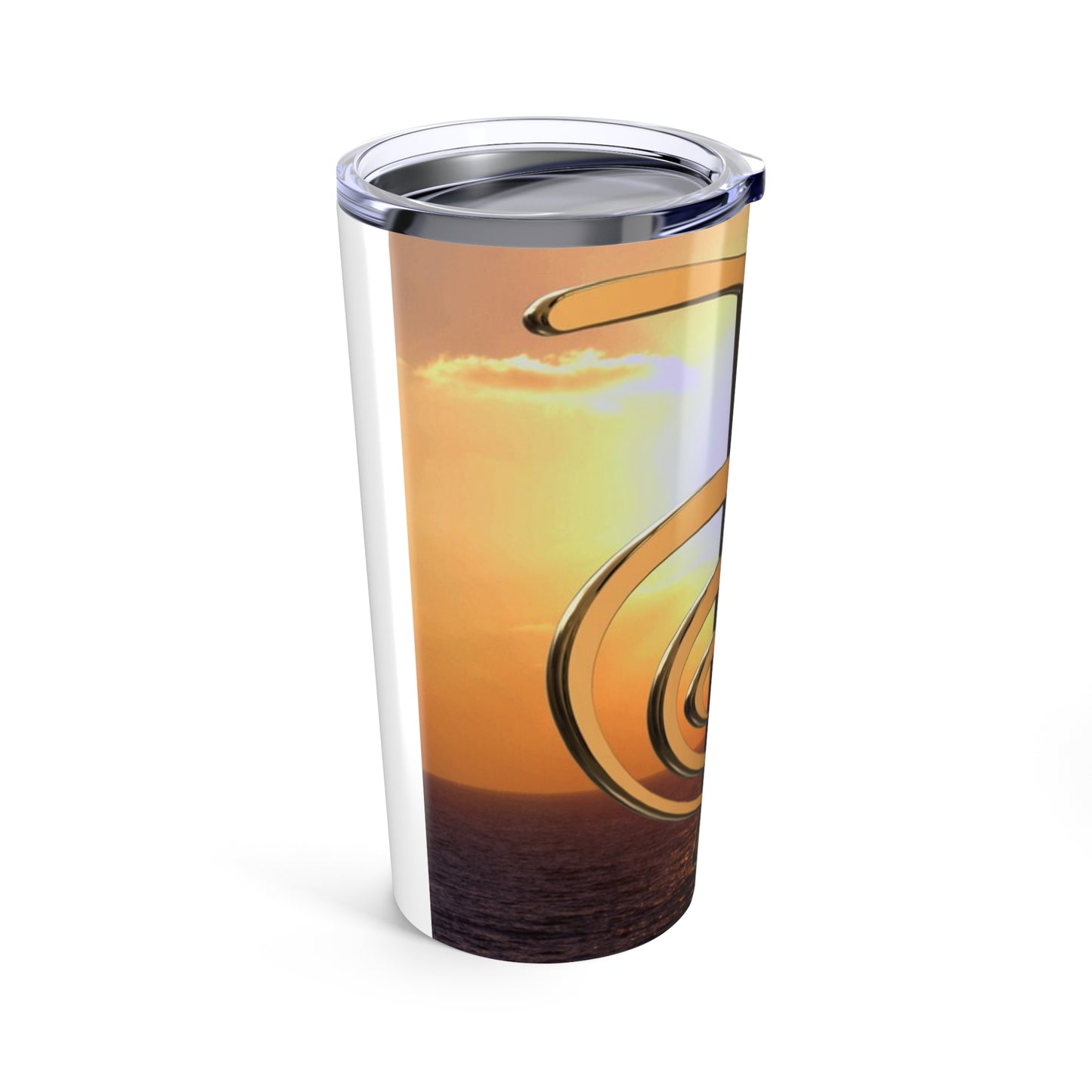 Sunset Vibes Tumbler 20oz - Motivational Travel Mug, Inspirational Coffee Cup, Perfect Gift for Nature Lovers, Home or Office Decor