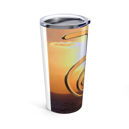 Sunset Vibes Tumbler 20oz - Motivational Travel Mug, Inspirational Coffee Cup, Perfect Gift for Nature Lovers, Home or Office Decor