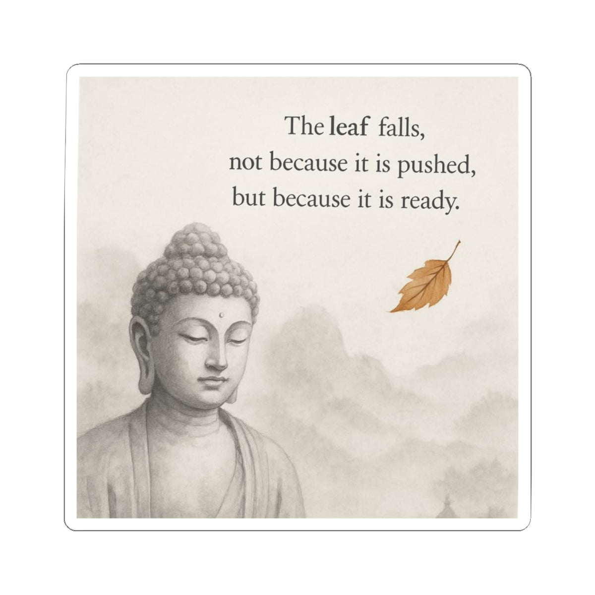 Mindful Buddha Kiss-Cut Stickers | Inspirational Laptop Decor, Meditation Journal Stickers, Spiritual Gifts, Zen Home Decor, [...]