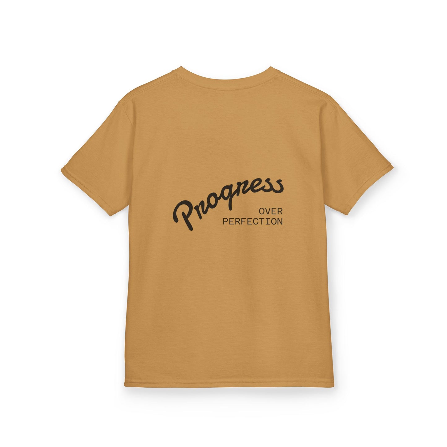 Kids Tee — ‘Progress Over Perfection’ Lotus Graphic