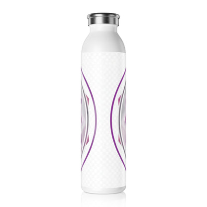 Lotus-Inspired Slim Water Bottle for Wellness Lovers, Eco-Friendly Hydration, Yoga Gifts, Motivational Quotes, Reusable Drinkware