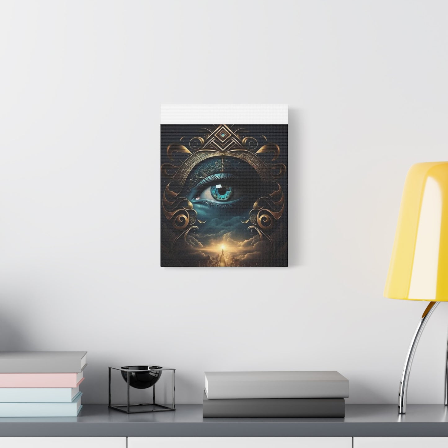 Mystical Eye Canvas Wall Art, Boho Decor, Home Wall Art, Unique Gift, Modern Artwork, Eye Design