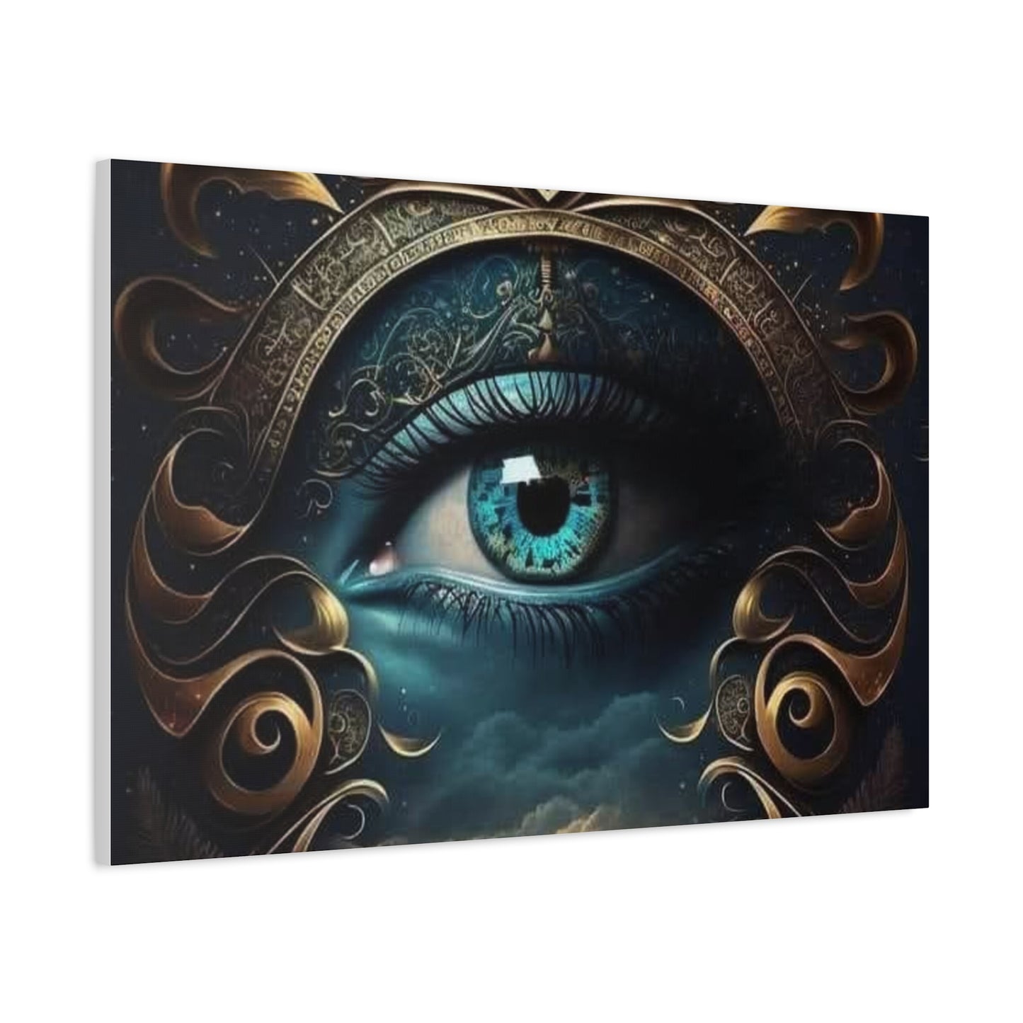 Mystical Eye Canvas Wall Art, Boho Decor, Home Wall Art, Unique Gift, Modern Artwork, Eye Design