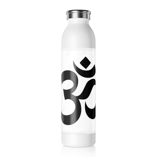 Stylish Slim Water Bottle with Om Symbol - Eco-Friendly, Yoga, Fitness, and Everyday Use - Hydrate in Style!