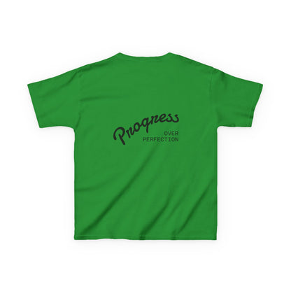 Kids Tee — ‘Progress Over Perfection’ Lotus Graphic