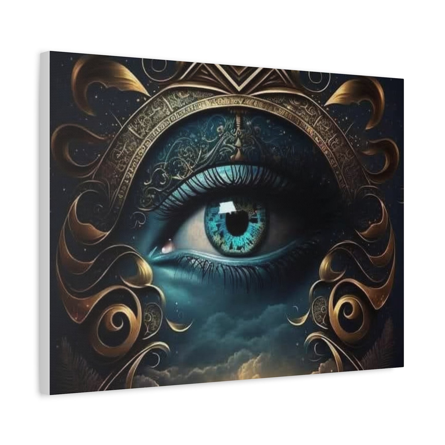 Mystical Eye Canvas Wall Art, Boho Decor, Home Wall Art, Unique Gift, Modern Artwork, Eye Design